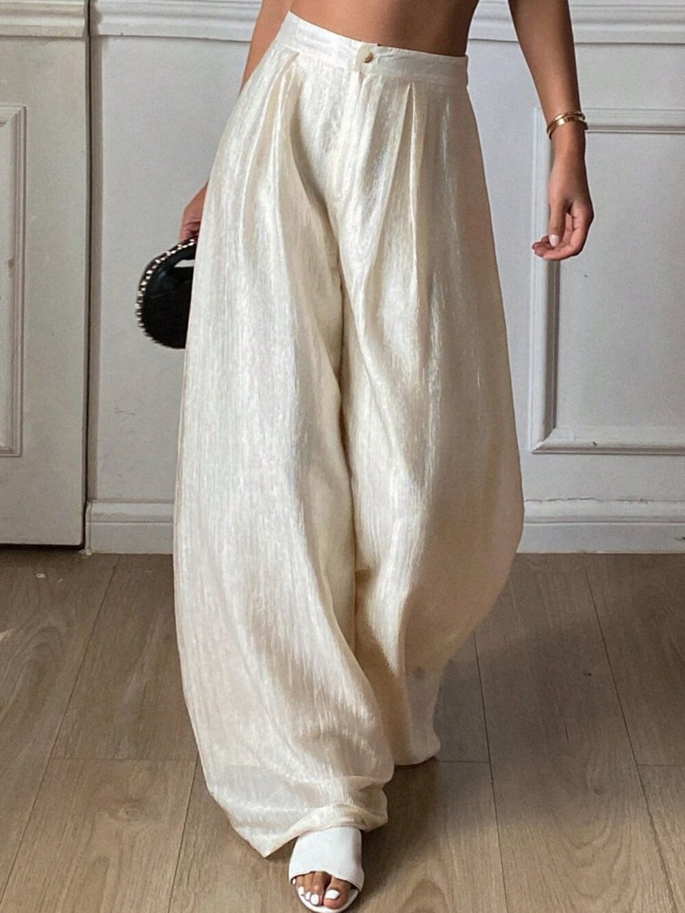 Apricot Casual Women's Loose Wide Leg Pants - Picture 4 of 7